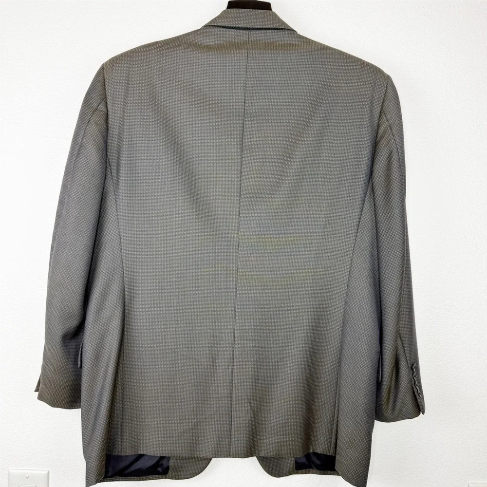 Joseph Abboud Nordstrom Mens 42S Blazer Grey Tan Super 100s Wool 3 Button Jacket